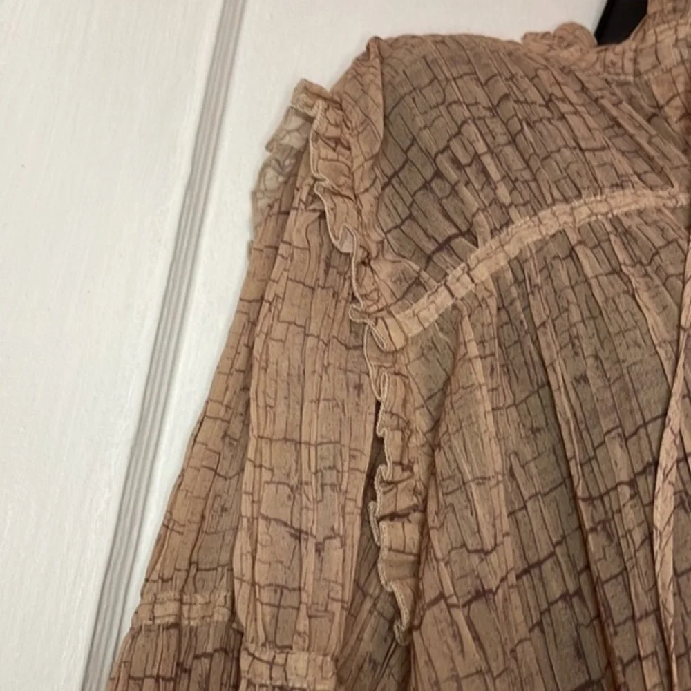 H&M Patterned Ruffle Tie Blouse - Picture 5 of 9